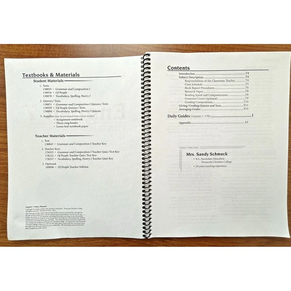 ABEKA - Of People 7TH GRADE Literature 4th Edition Textbook PLUS Teacher‎ Guide
